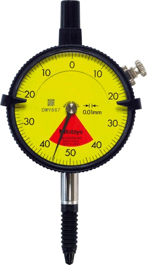 Číselníkový úchylkoměr Mitutoyo ±0,4/0,01 mm s jednou otáčkou ručičky, průměr 57 mm, IP63