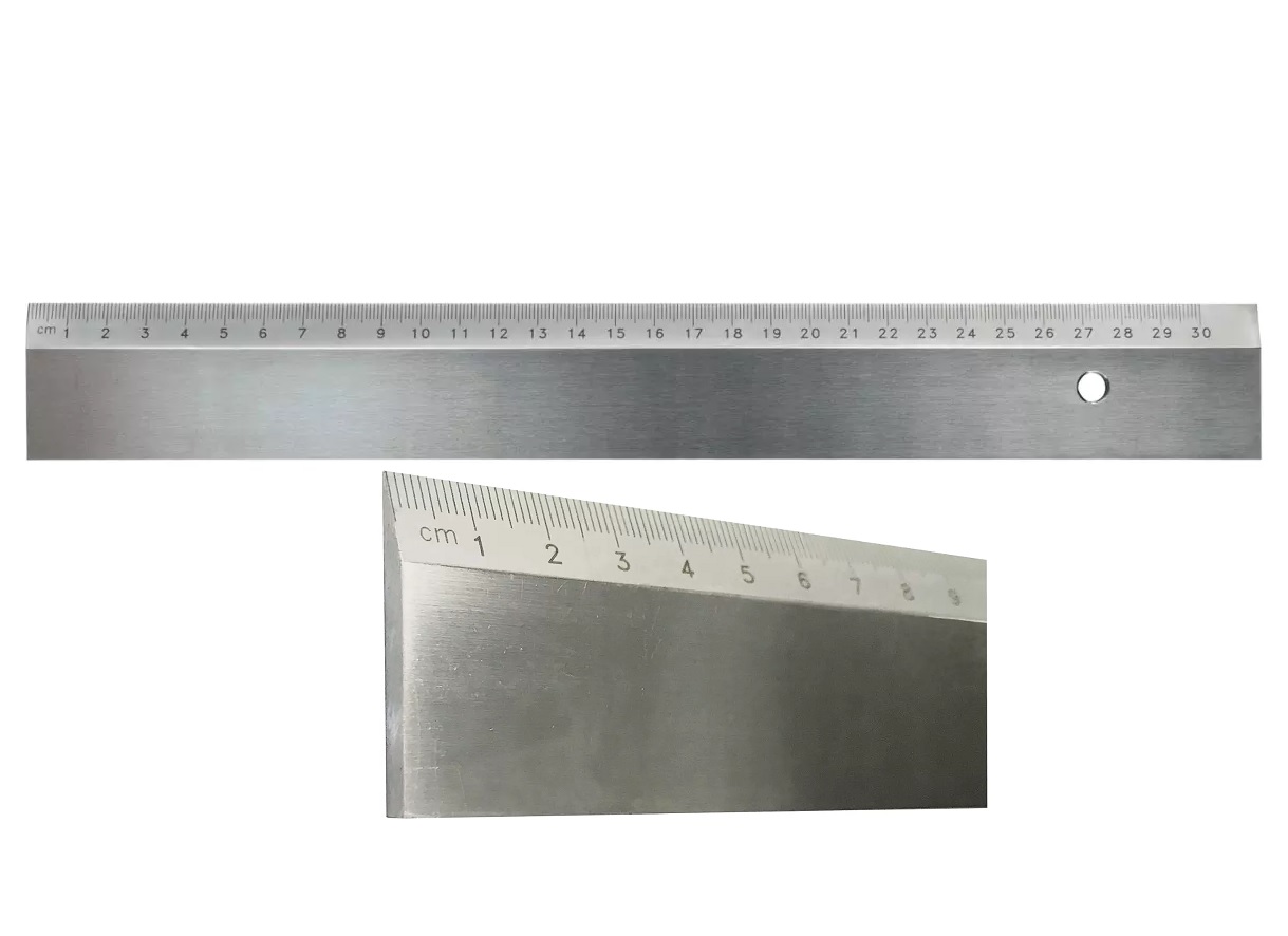 Měřítko ocelové ploché s úkosem 0-500 (40x5) mm, Filetta
