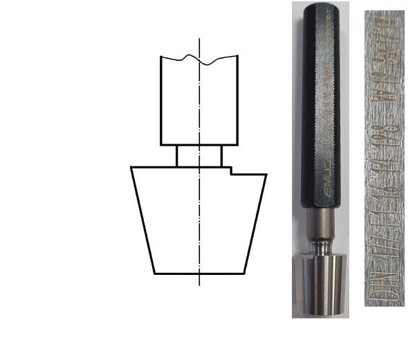 Hladký kalibr - trn kuželový min/max 17E-I-1 (W19,8x1/14) dle DIN 477 / ISO 11363