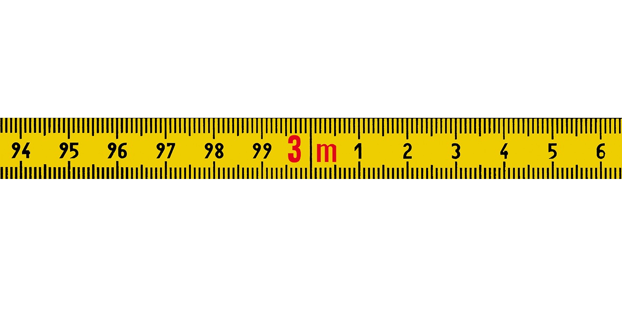 10m (x10mm) - Nelepící měřící pásek ocel žlutý s polyamidovou vrstvou