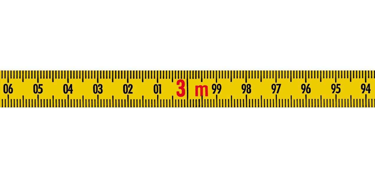 50m (x13mm) - Samolepící měřicí pásek ocel. s polyamidovou vrstvou, značení zprava doleva