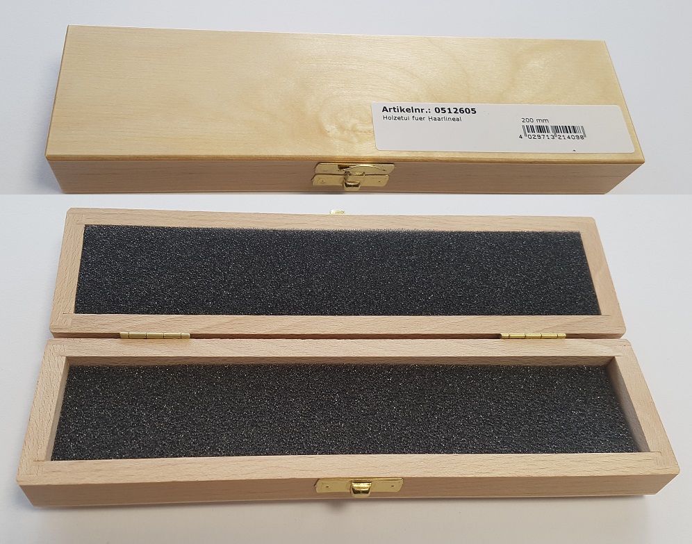 Dřevěná krabice pro nožové pravítko 125 mm, Helios-Preisser