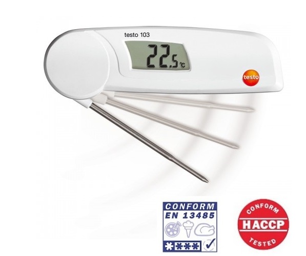 Sklápěcí teploměr potravinářský testo 103, -30 … +220 °C, HACCP