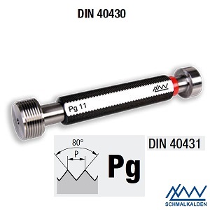 Pg 11 - Závitový kalibr - trn oboustranný, zmetková strana hladká, DIN 40430 