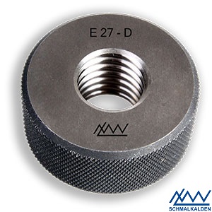 E 27 - Závitový kalibr - kroužek dobrý (elektrozávit), DIN 40400