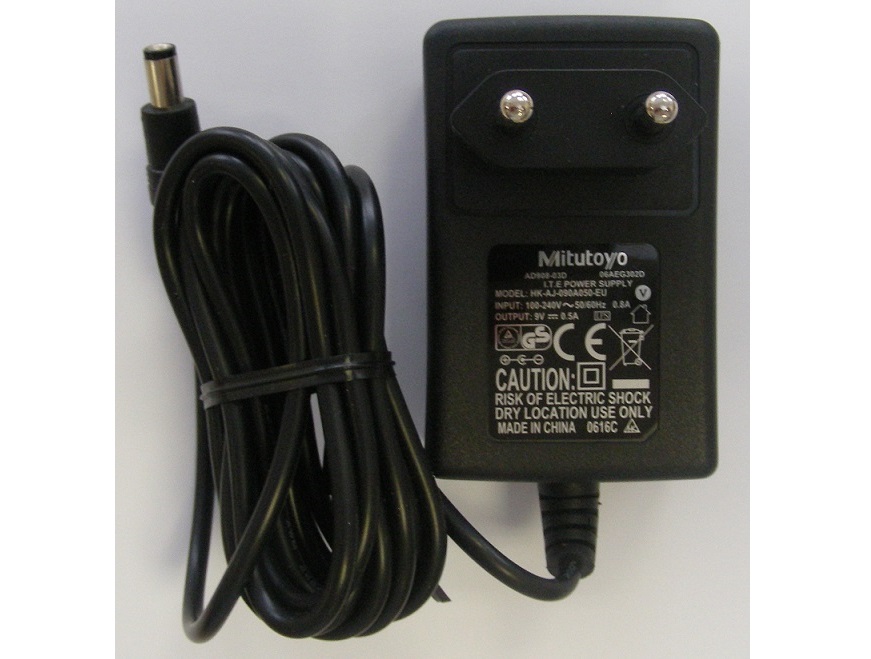 Síťový adaptér 9V pro  úchylkoměry ID-F Mitutoyo (543-551D,557D,553D)