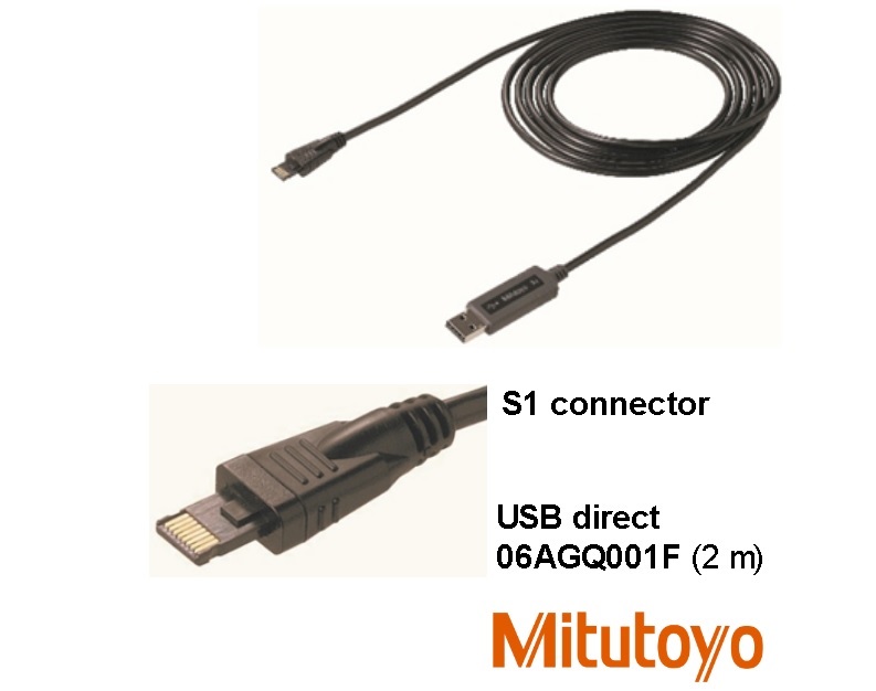 Signální kabel Mitutoyo USB, bez tlačítka Data, model F, obousměrný