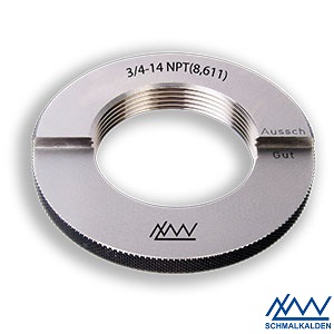 6" - 8 NPT - Závitový kalibr - kroužek kuželový (americký trubkový), ANSI/ASME B1.1