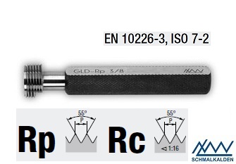 Rc/Rp 1/8 EN 10226/ ISO 7 - závitový kalibr kuželový No.1