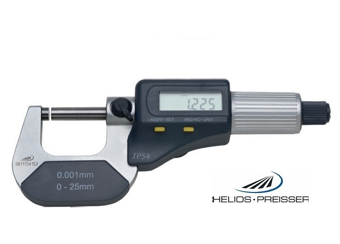 Digitální třmenový mikrometr Helios-Preisser 0-25 mm, IP54