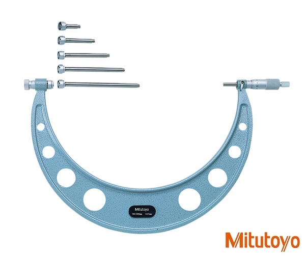 Třmenový mikrometr Mitutoyo 150-300 mm s výměnnými měřícími doteky
