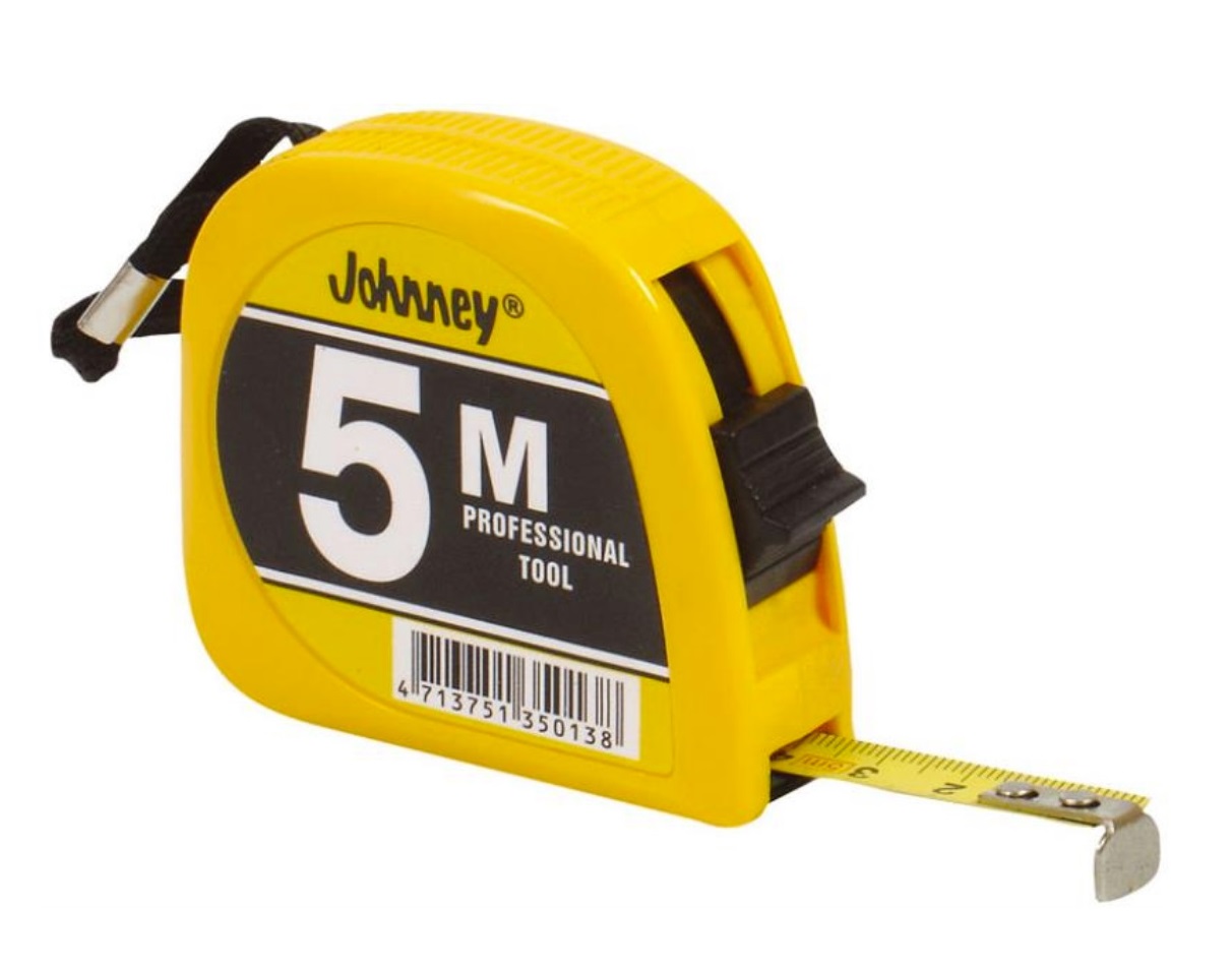 Svinovací metr Johnney 5 m KDS 5019, profesional, šířka pásku 19mm