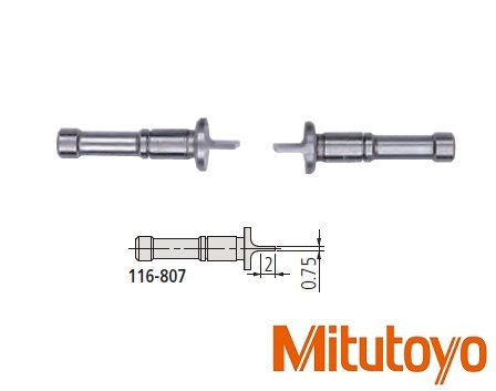 Měřicí doteky nožové 0,75 mm pro univerzální třmenové mikrometry Mitutoyo