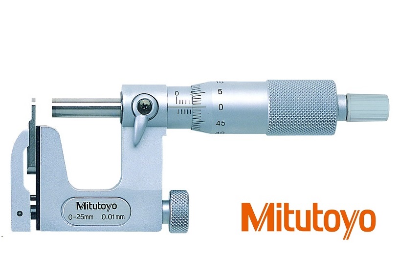Třmenový mikrometr Mitutoyo s výměnnými pevnými doteky 0-25 mm