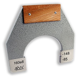 nad 180 do 200 mm - Třmenový kalibr jednostranný, ocelový plech, DIN 2235