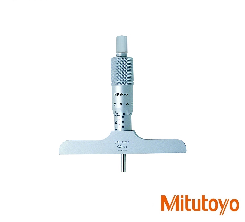 Mikrometrický hloubkoměr Mitutoyo 0-25 mm, můstek 101,6x16 mm