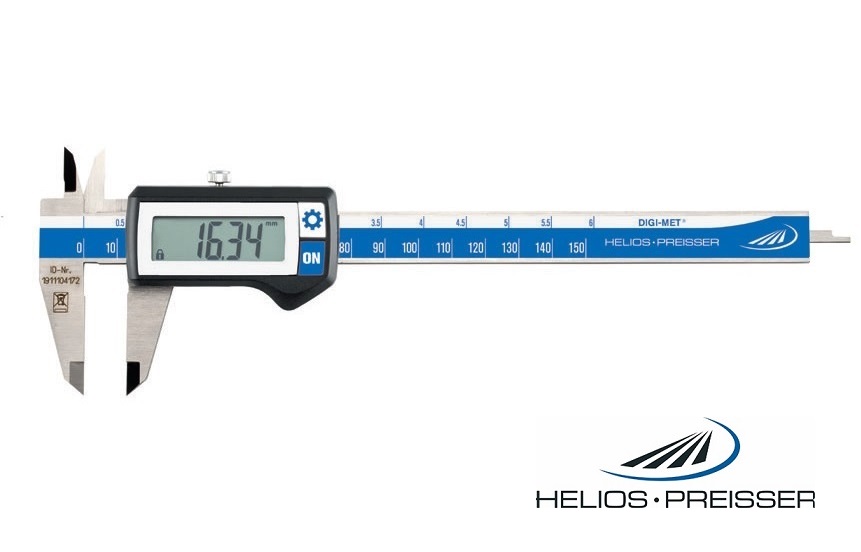 Digitální posuvné měřítko Helios-Preisser 0-150 mm s plochým hloubkoměrem, bez výstupu dat