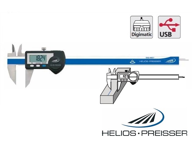 Orýsovací posuvné měřítko Helios-Preisser 0-200 mm, IP67