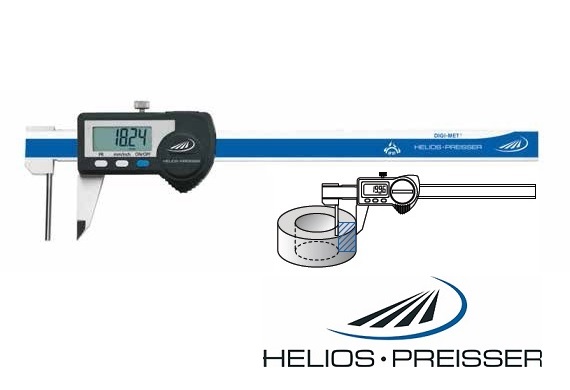 Posuvné měřítko Helios-Preisser 0-150 mm pro měření tloušťky stěn trubek, IP67