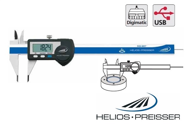 Posuvné měřítko Helios-Preisser 0-150 mm s jehlovými čelistmi, IP67