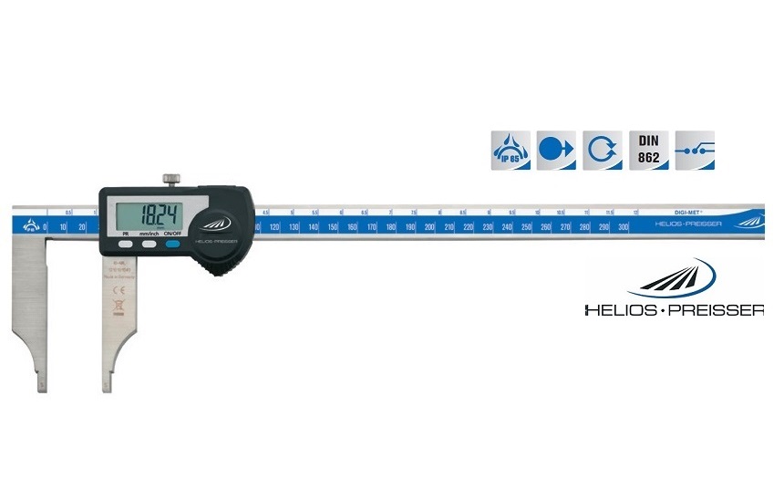 Digitální posuvné měřítko Helios-Preisser 0-800 mm bez měřicích nožíků a stavítka, IP65
