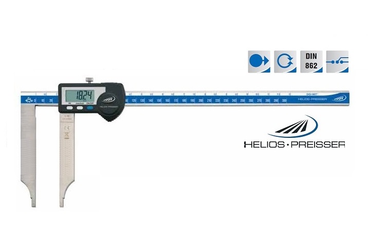 Digitální posuvné měřítko Helios-Preisser 0-300/150 mm bez měřicích nožíků a stavítka,IP65