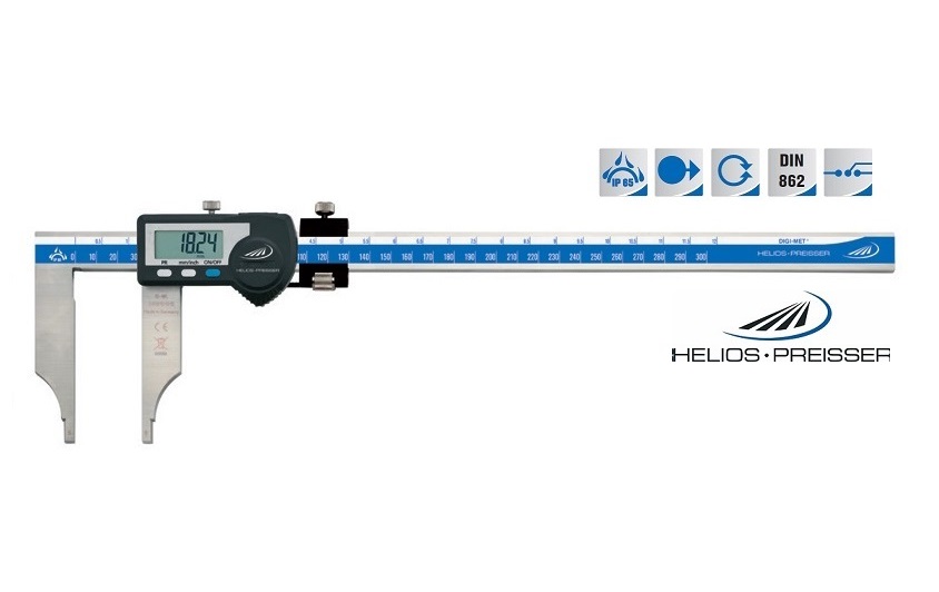 Digitální posuvné měřítko Helios-Preisser 0-800 mm bez měřicích nožíků, se stavítkem,IP65