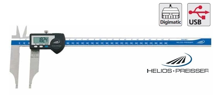 Digitální posuvné měřítko Helios-Preisser 500 mm s nožíky pro vnitřní měření, bez stavítka