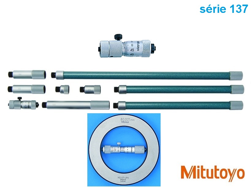 Mikrometrický odpich skládací Mitutoyo 50-1000 mm, měřicí plochy z tvrdokovu