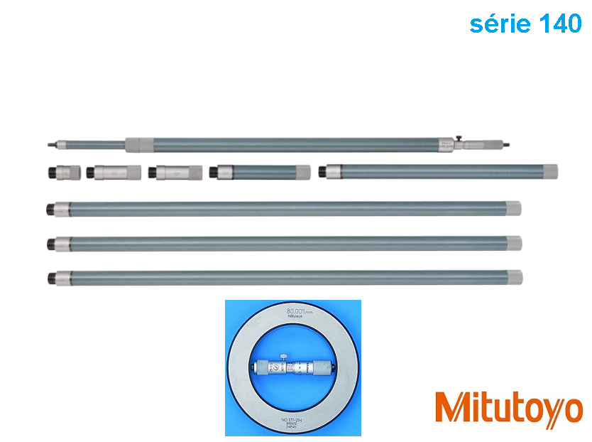 Mikrometrický odpich Mitutoyo skládací 1000-5000 mm, měřicí plochy tvrdokov