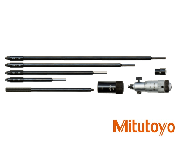 Mikrometrický odpich Mitutoyo s výměnnými doteky 50-300mm, měřicí plochy tvrdokov
