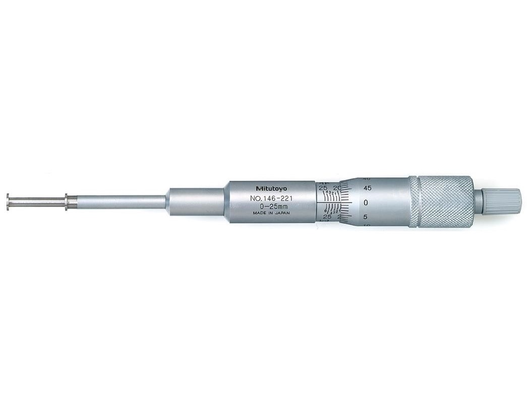 Mikrometr na vnitřní příčné drážky s neotáčivým vřetenem 0-25/1,6-26,5 mm / 6,35 mm
