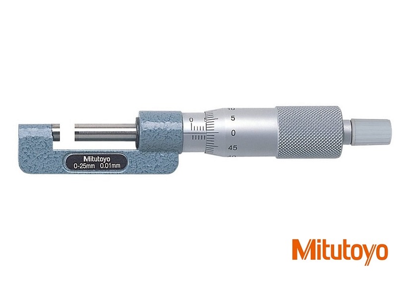 Třmenový mikrometr Mitutoyo na měření ložiskových pouzder 0-25 mm