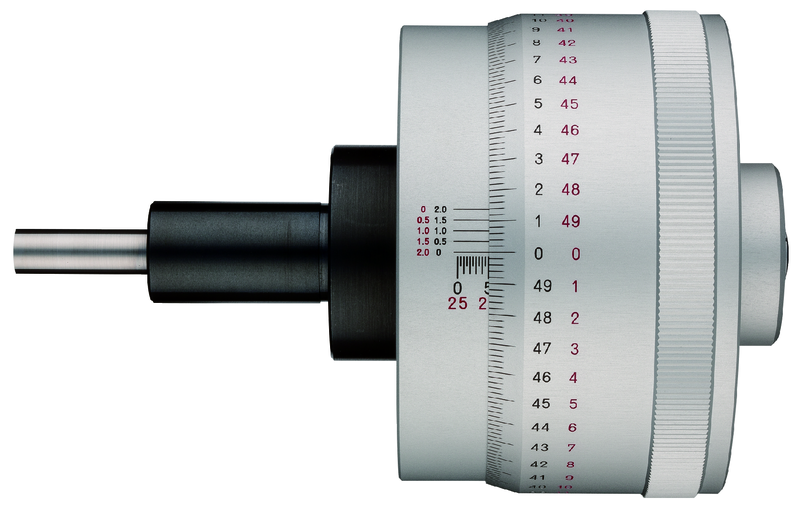 Mikrometrická hlavice Mitutoyo 0-25 mm s extra velkým průměrem a neotáčivým vřetenem