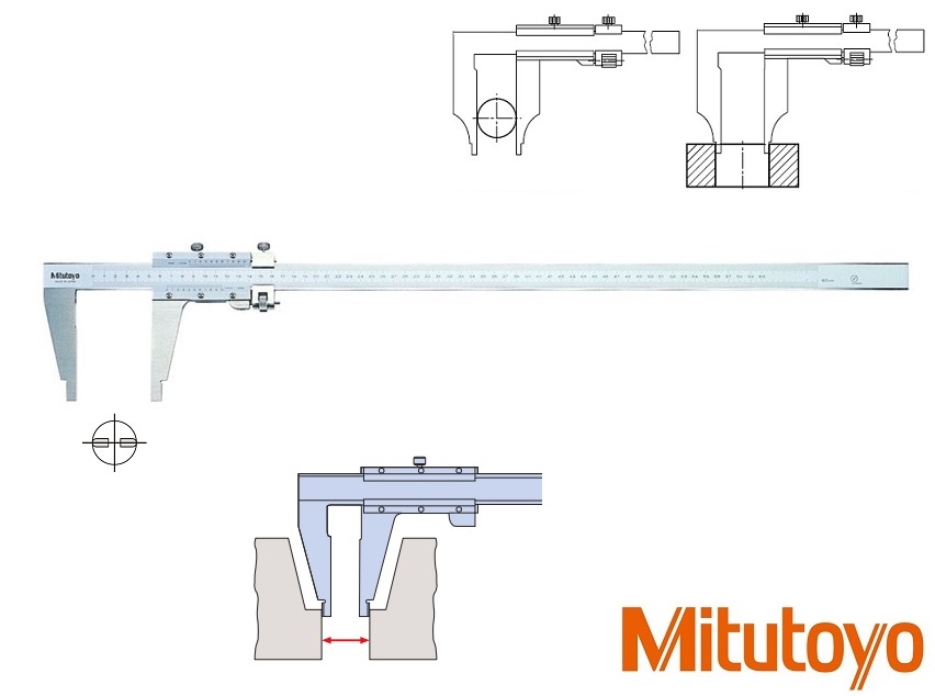 Posuvné měřítko Mitutoyo 0-1000 mm, 0,02 mm/ 0,001", bez měřicích nožíků