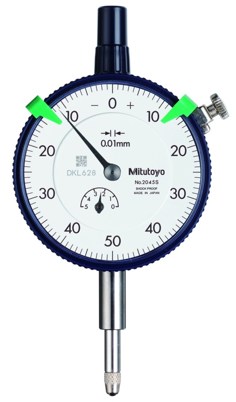 Číselníkový úchylkoměr Mitutoyo 0-5/0,01 mm, stupnice 0-50-0, průměr 57 mm