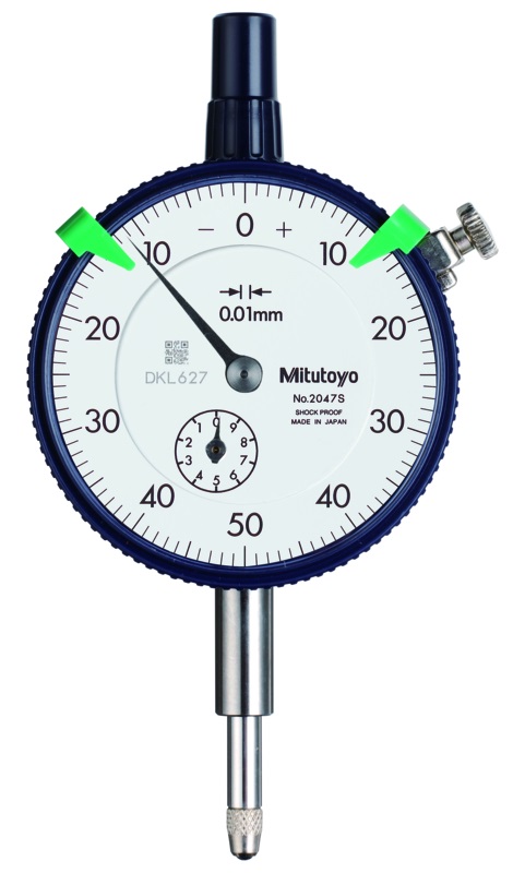 Číselníkový úchylkoměr Mitutoyo 0-10/0,01 mm, stupnice 0-50-0, průměr 57 mm