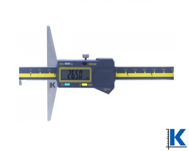 Digitální hloubkoměr Kmitex s nosem 0-150 mm, IP54
