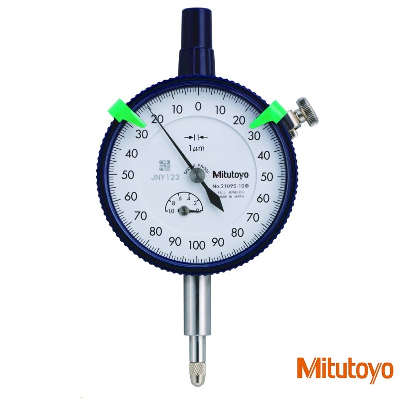 Číselníkový úchylkoměr Mitutoyo 0-1/0,001 mm, průměr číselníku 57 mm, stupnice 0-100-0