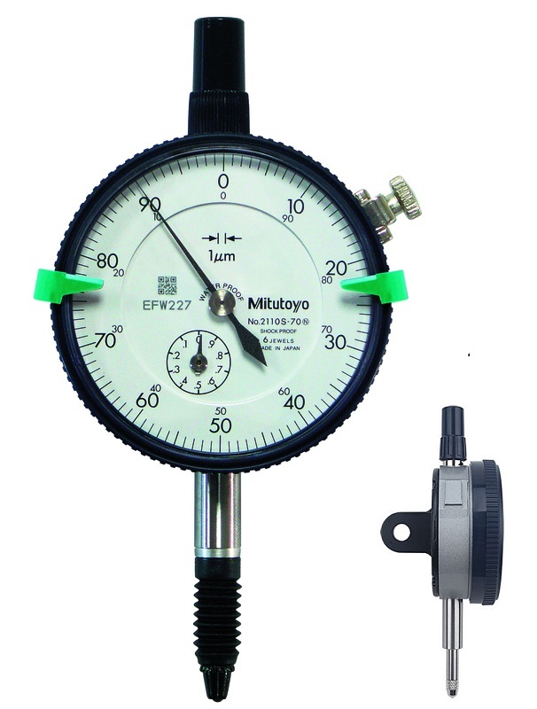 Číselníkový úchylkoměr Mitutoyo 0-1/0,001 mm, průměr 57 mm, IP63, s očkem