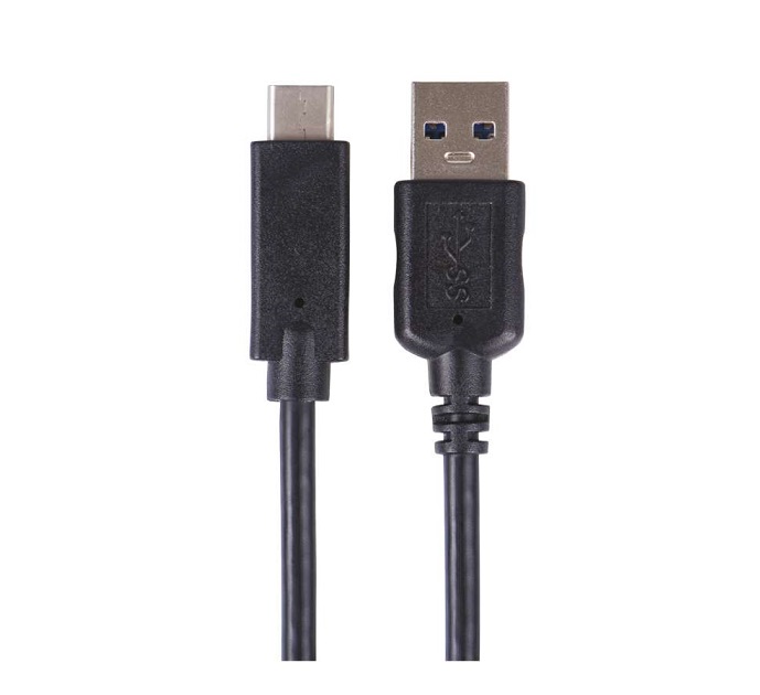SM7021BL - USB kabel 3.0 A/M - USB 3.1 C/M 1m černý, Quick charge