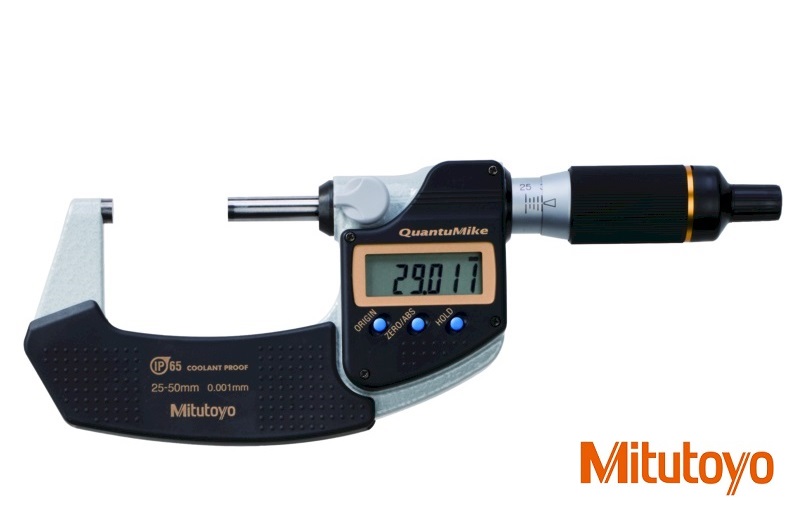 Digitální třmenový mikrometr Mitutoyo 25-50 mm, IP65, (posuv vřetena 2 mm)