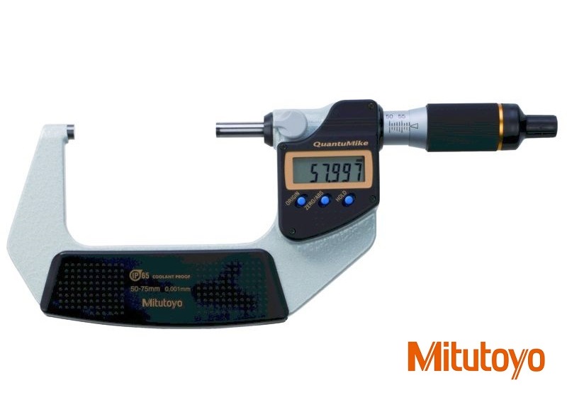 Digitální třmenový mikrometr Mitutoyo 50-75 mm, IP65, (posuv vřetena 2 mm)