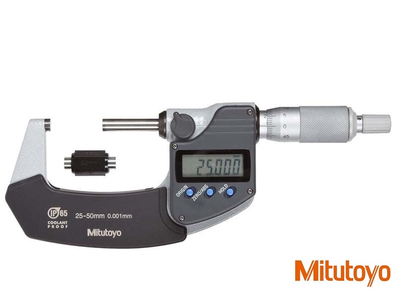 Digitální třmenový mikrometr Mitutoyo 25-50 mm IP65, bez výstupu dat