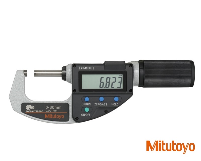 Digitální třmenový mikrometr Mitutoyo 0-30 mm IP67, s výstupem dat