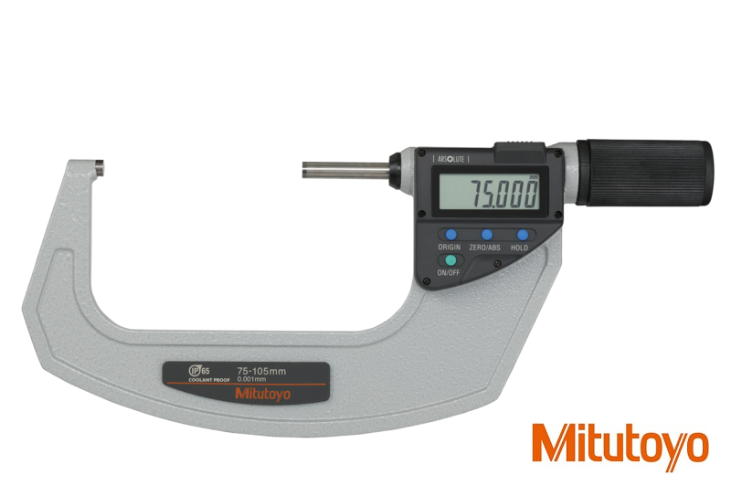 Digitální třmenový mikrometr Mitutoyo 75-105 mm IP54, s výstupem dat