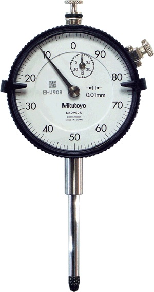 Číselníkový úchylkoměr Mitutoyo 0-30/0,01 mm, průměr 57 mm, inverzní stupnice