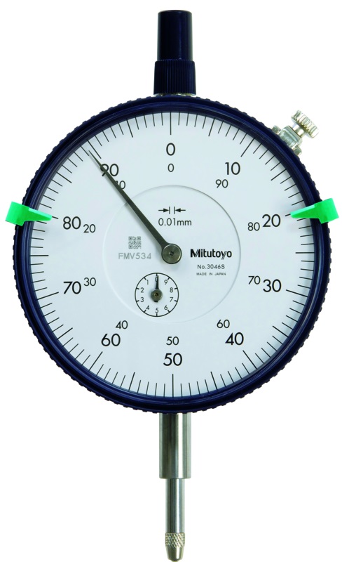 Číselníkový úchylkoměr Mitutoyo 0-10/0,01 mm, průměr 78 mm, stupnice 0-100 (100-0)