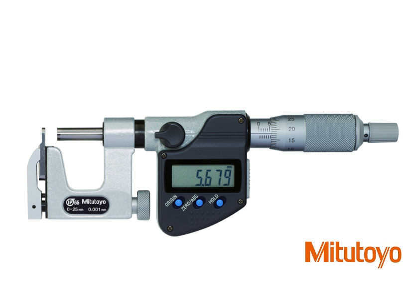 Digitální třmenový mikrometr Mitutoyo 0-25 mm s výměnným dotekem
