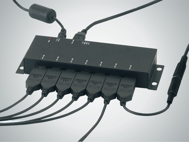 Rozbočovač USB 7-zdířkové průmyslové provedení, Mahr